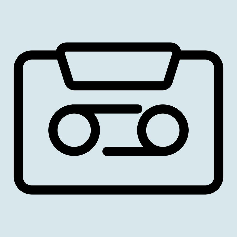 Storage Cassette Icon vector