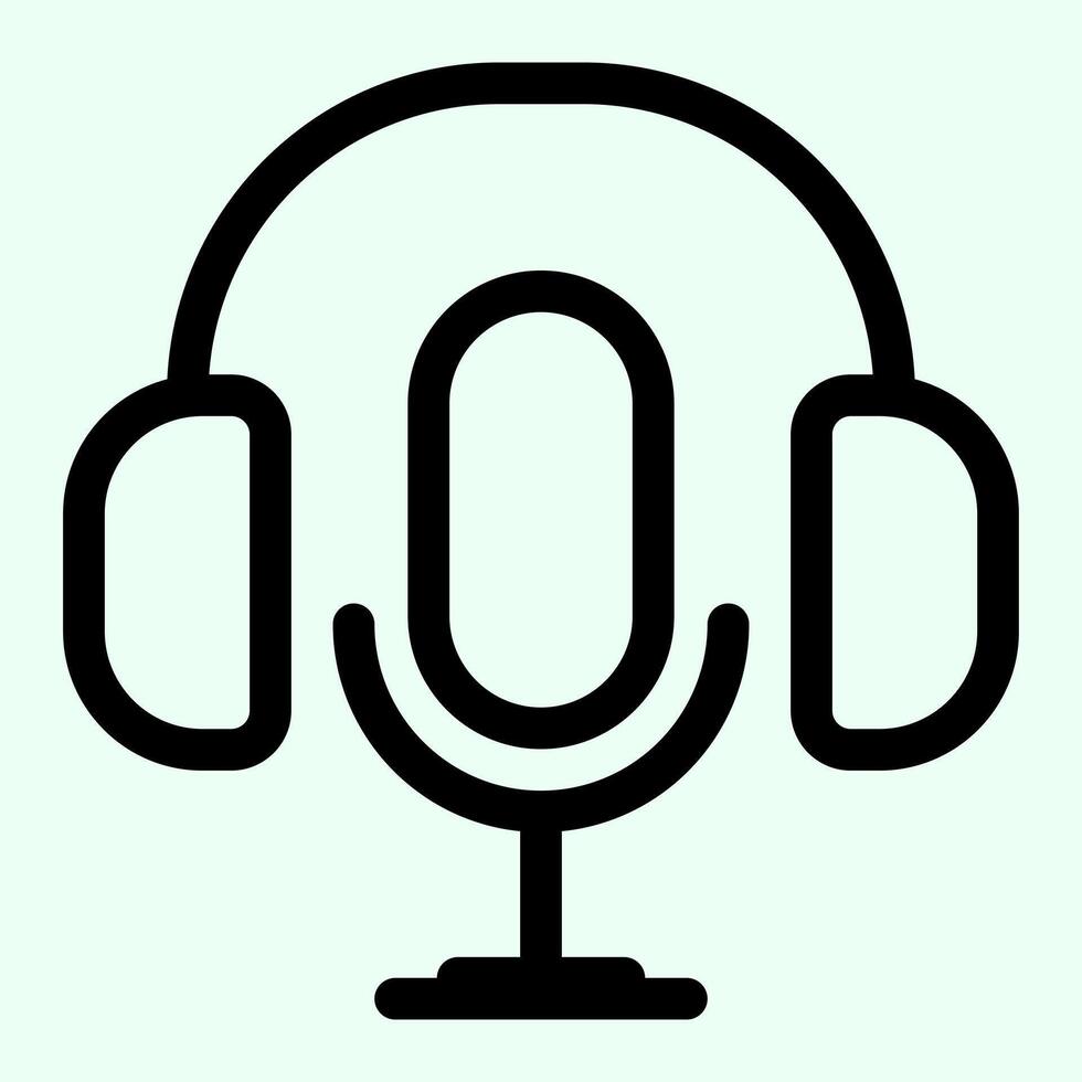 Headphone Podcast Icon vector