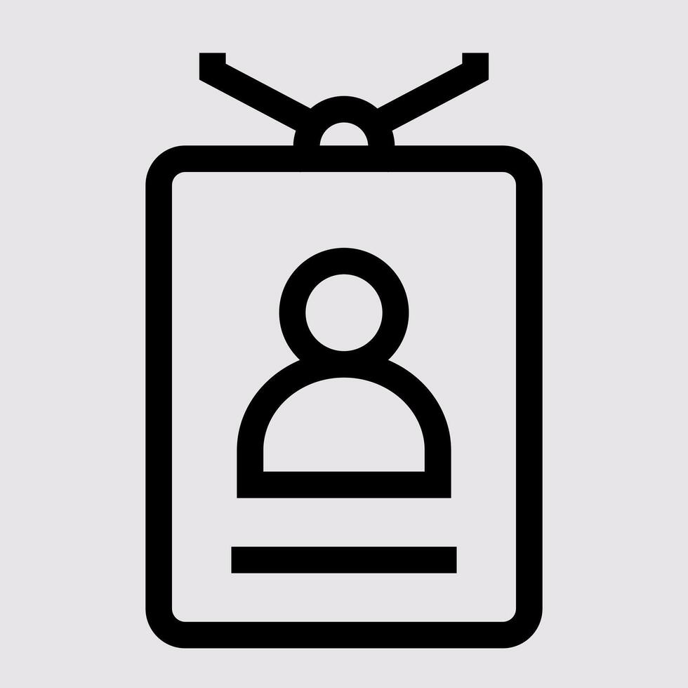 Id Card Glyph Icon vector