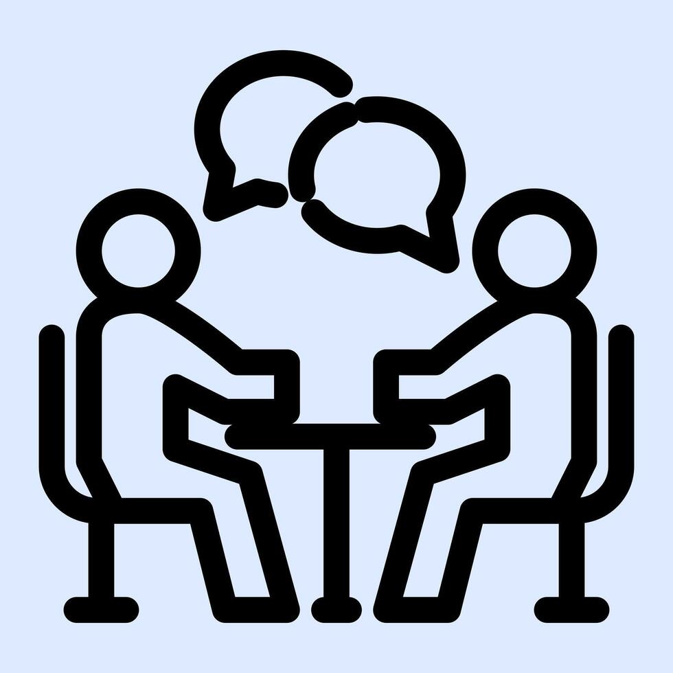 Interview Meeting Podcast Icon vector