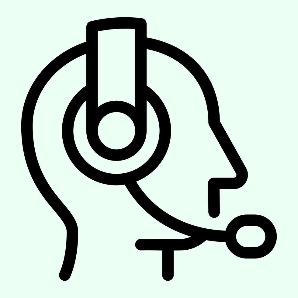 Headphone Customer Services Icon vector
