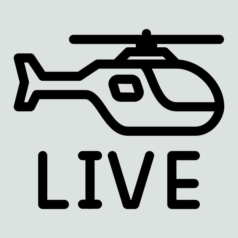 Helicopter Live Icon vector