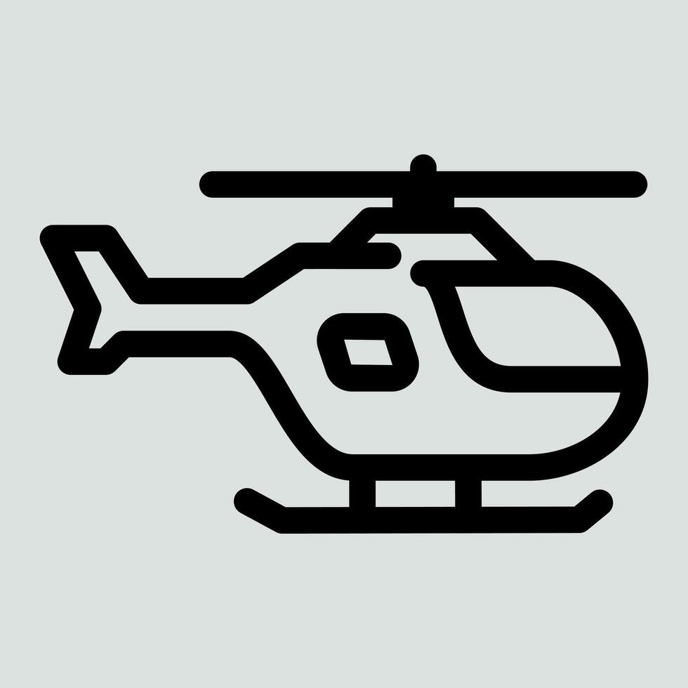 Helicopter Symbol Icon vector