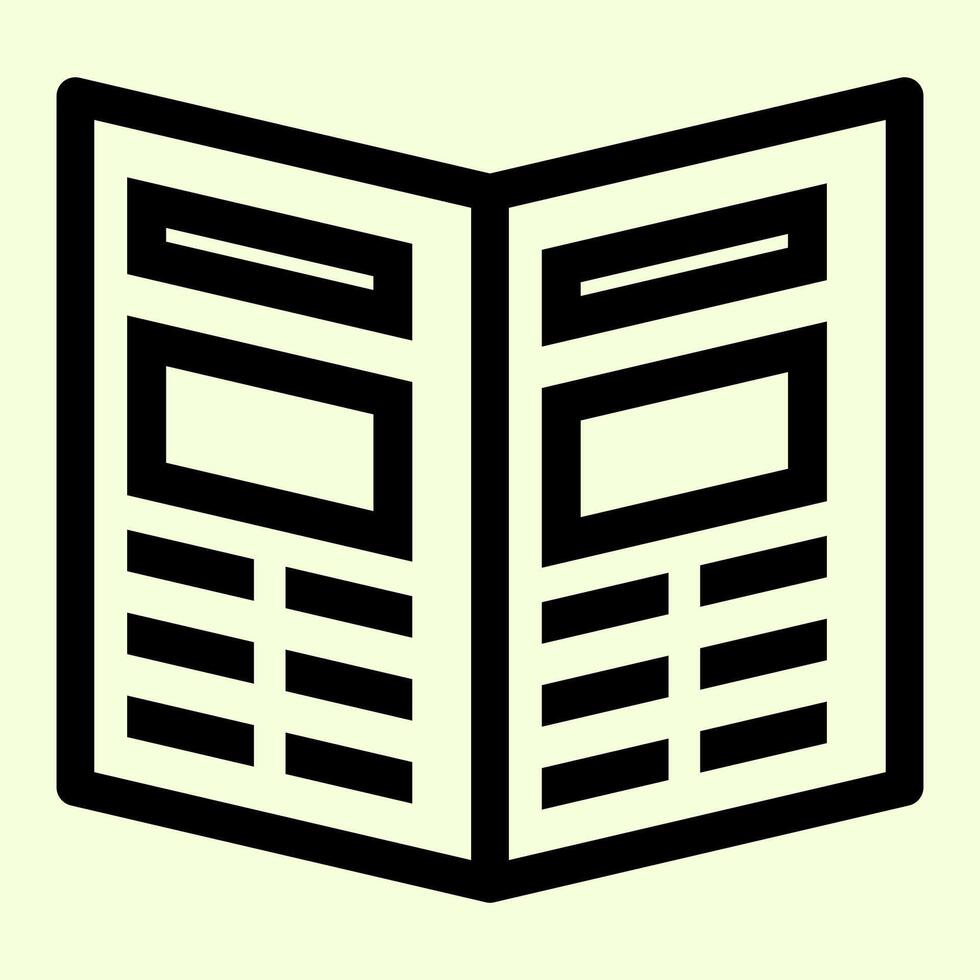 Open Newsletter News paper Icon vector