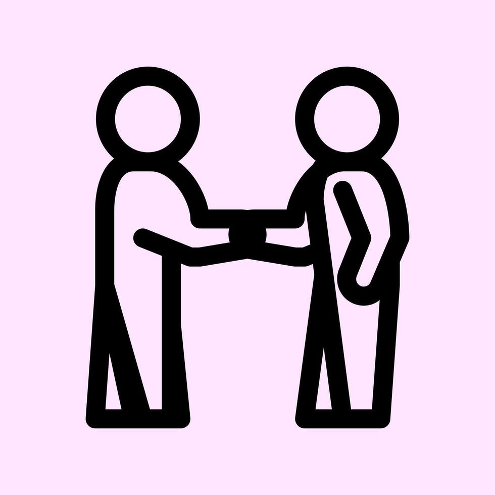 Conversation Handshake Icon vector
