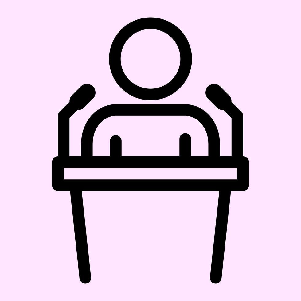 Speaker Panelist Seminar Icon vector