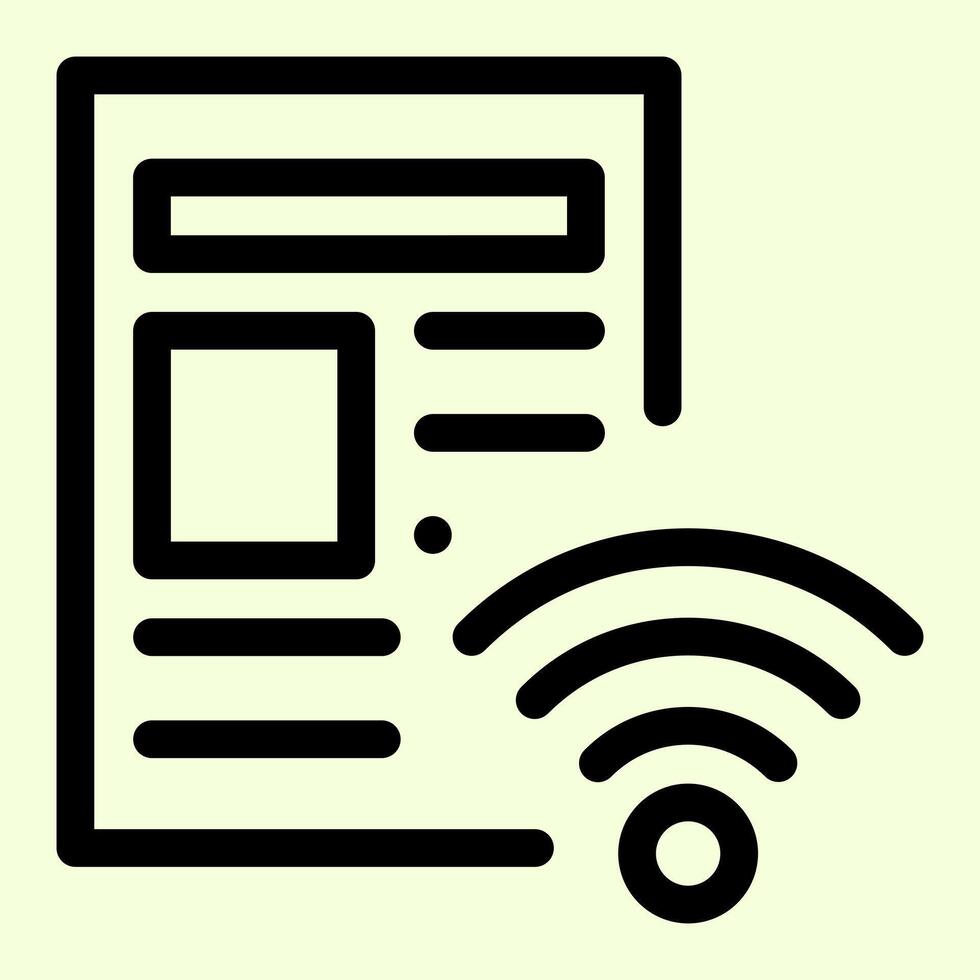 Newspaper Headline Feed Icon vector