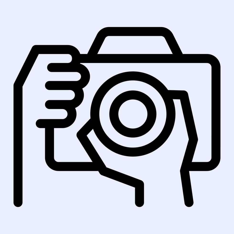 Photographer Journalist Profession Occupation Icon vector
