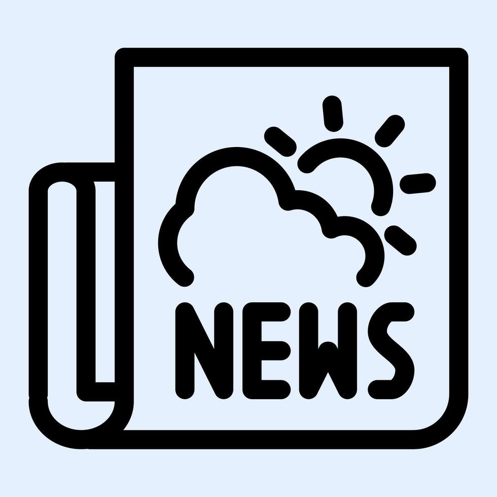 Weather Report Newspaper Icon vector