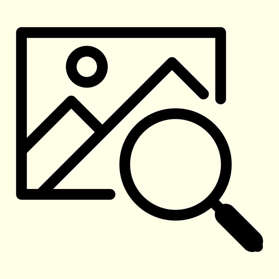 Search Image File Magnifier Icon vector