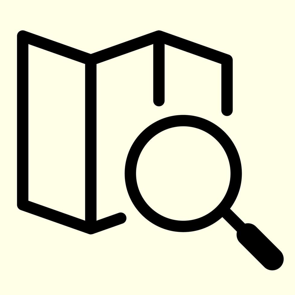 Search Map Magnifier Icon vector