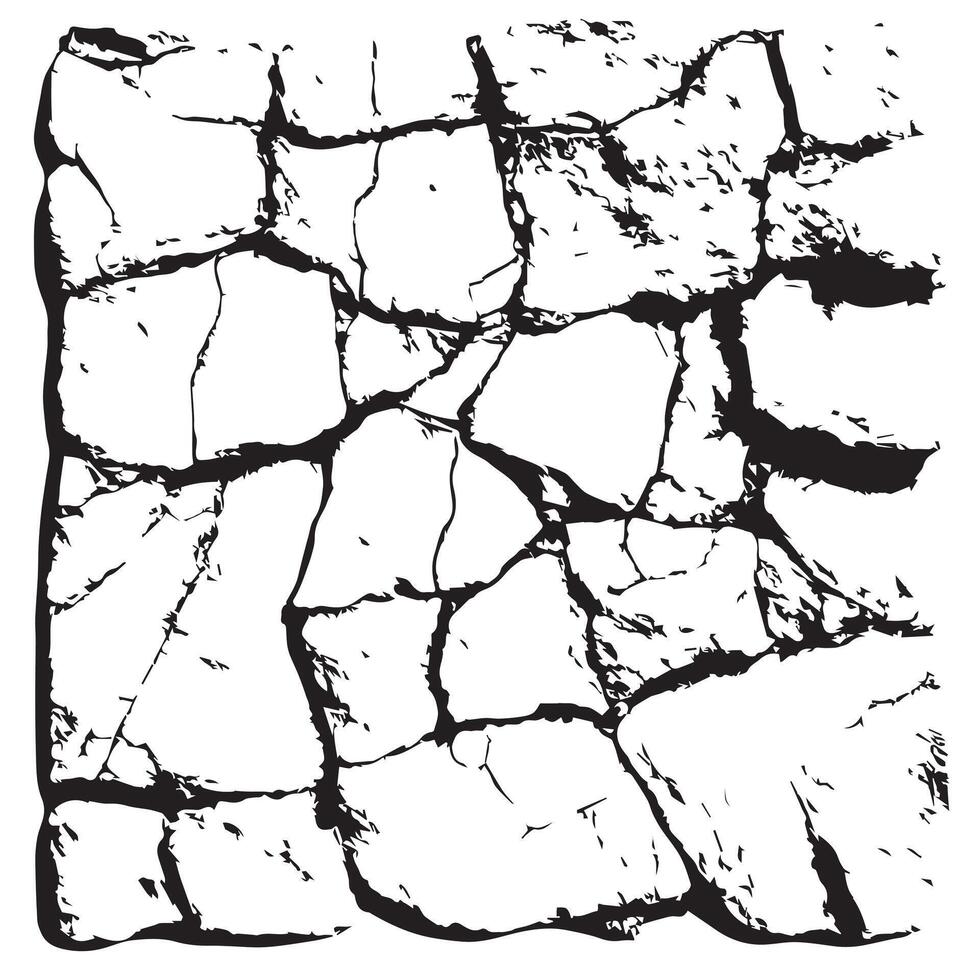 Ancient Stone Wall Texture vector