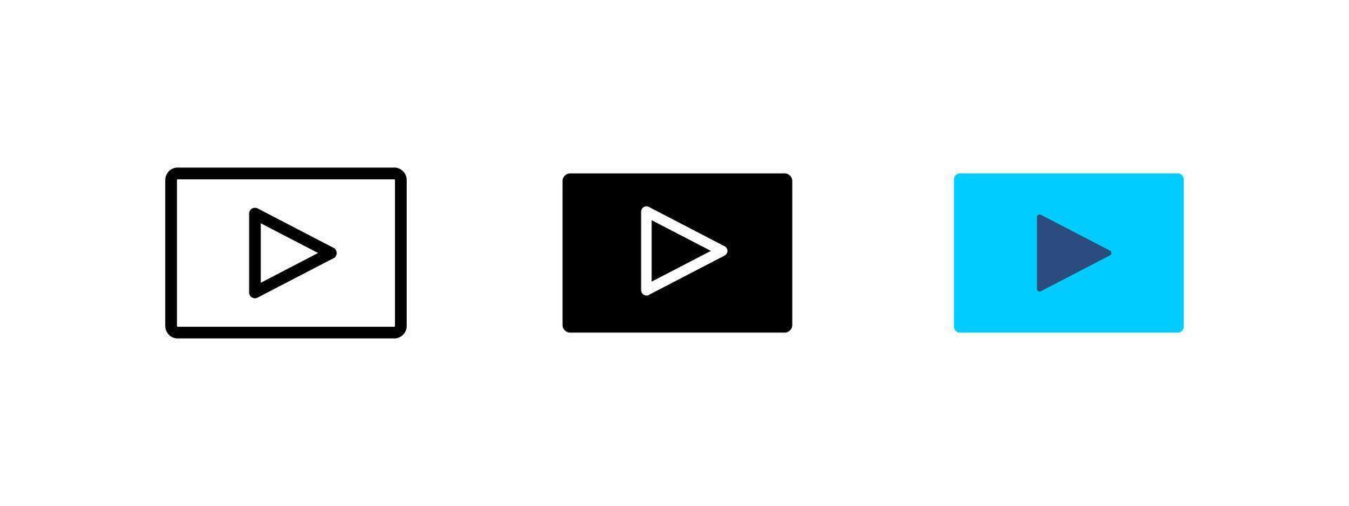Media player icon. play button symbol. Digital streaming illustration. Multimedia control pictogram. Online entertainment and web interface concept. vector