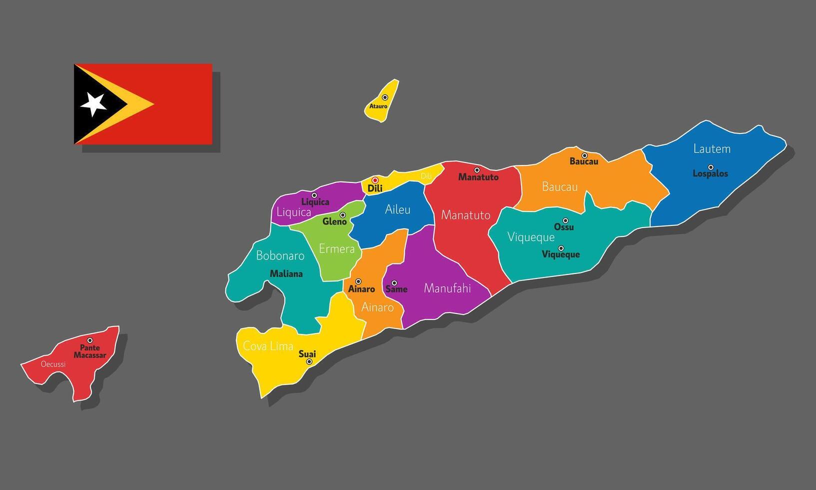 map of East Timor vector