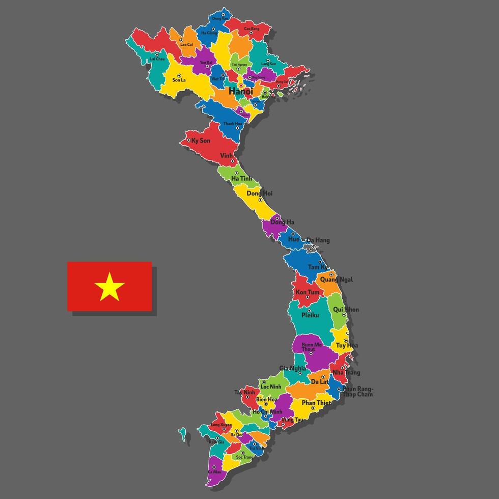 map of Vietnam vector