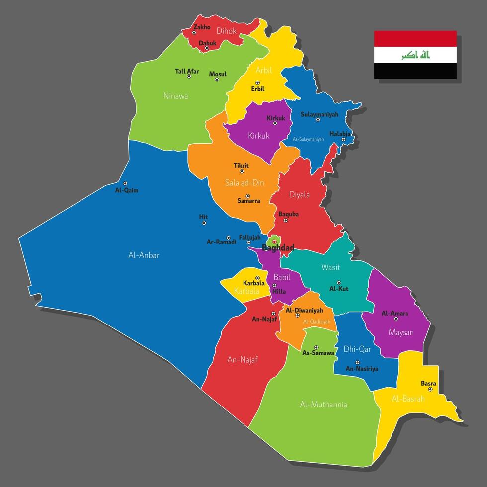 map of Iraq vector
