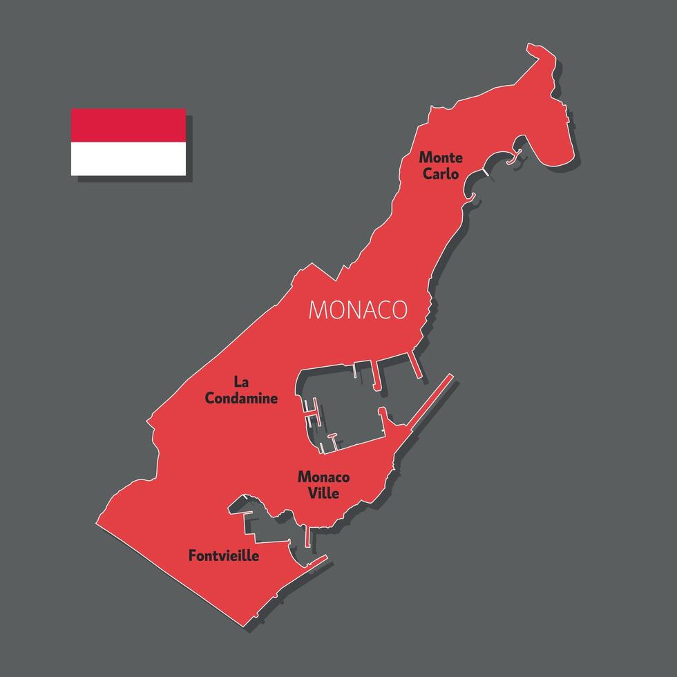 map of Monaco vector