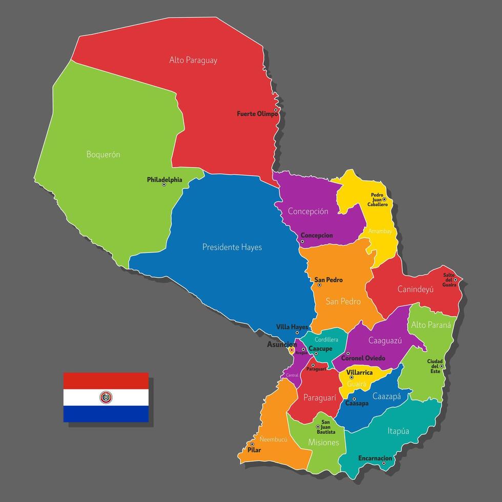 map of Paraguay vector