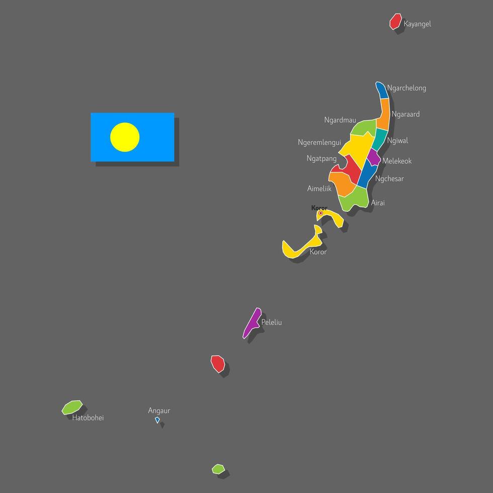 map of Palau vector
