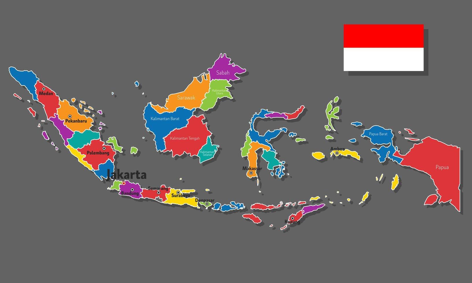 map of Indonesia vector