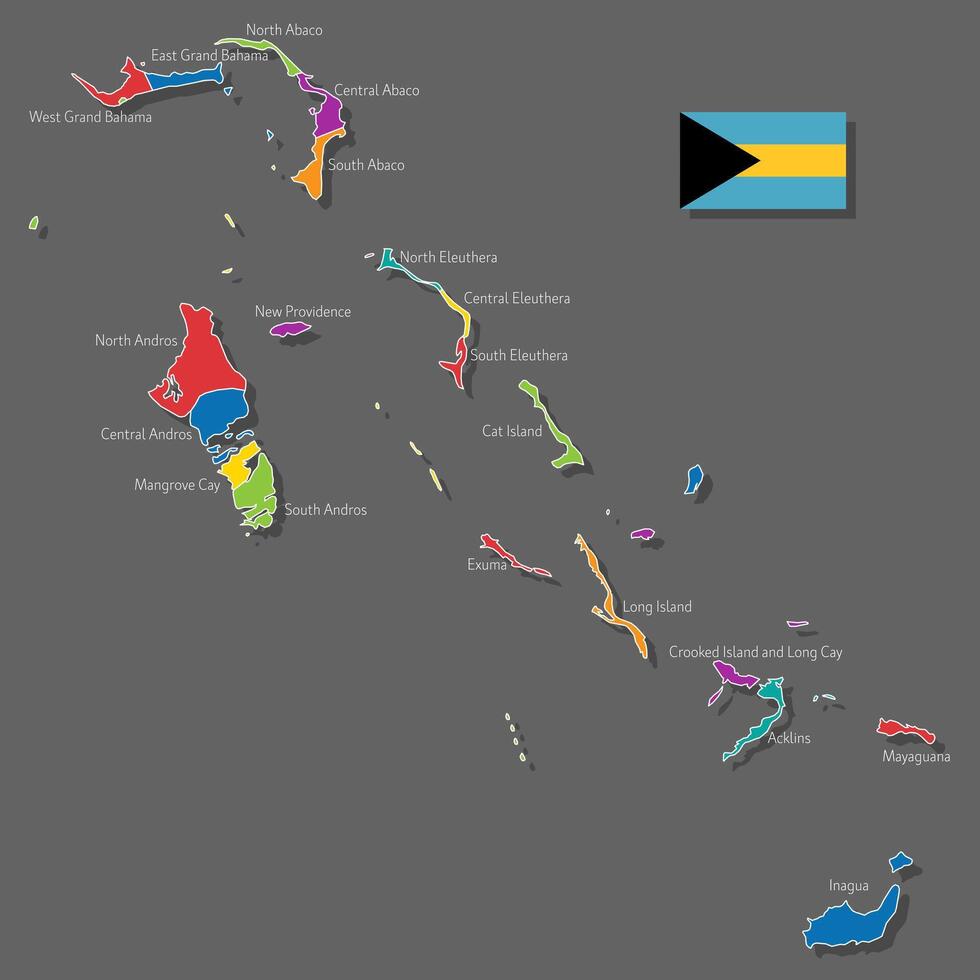 map of Bahamas vector