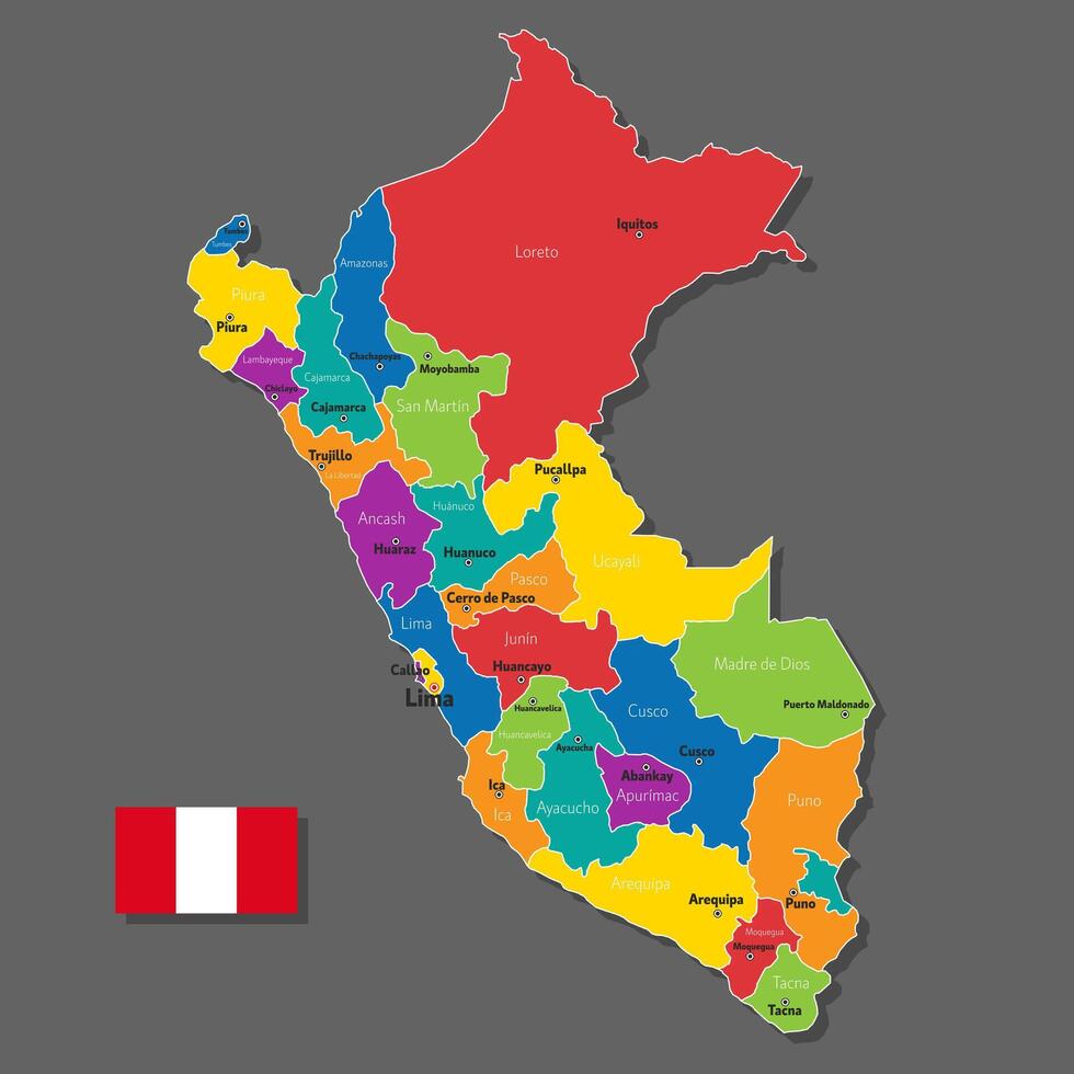 map of Peru vector