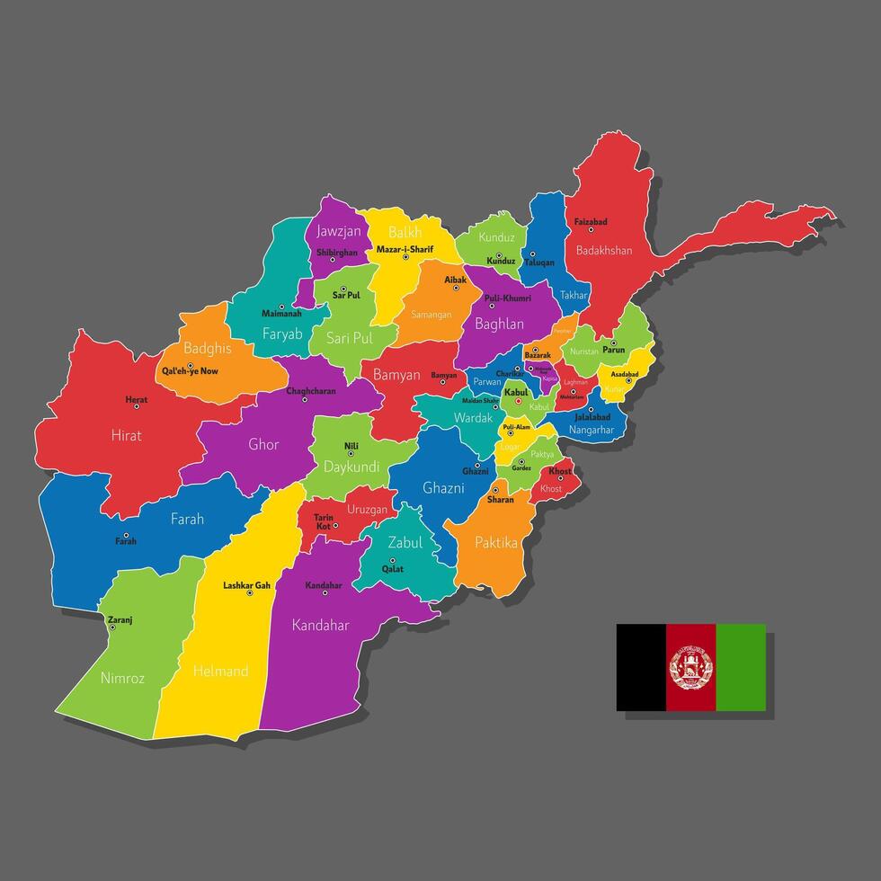 map of Afghanistan vector
