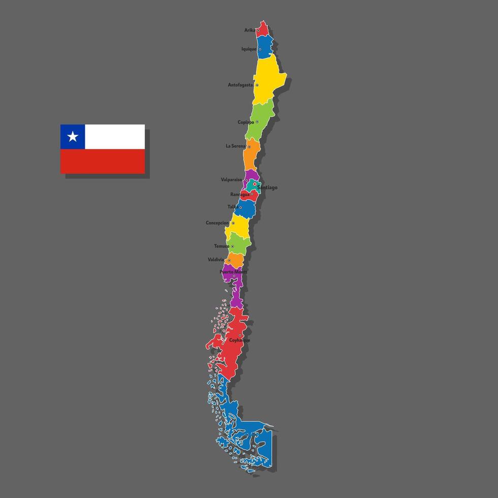 map of Chile vector
