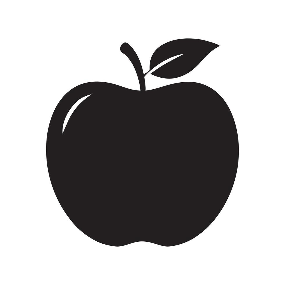Apple symbol silhouettes illustration. Suitable for web, print, and logo creation. vector