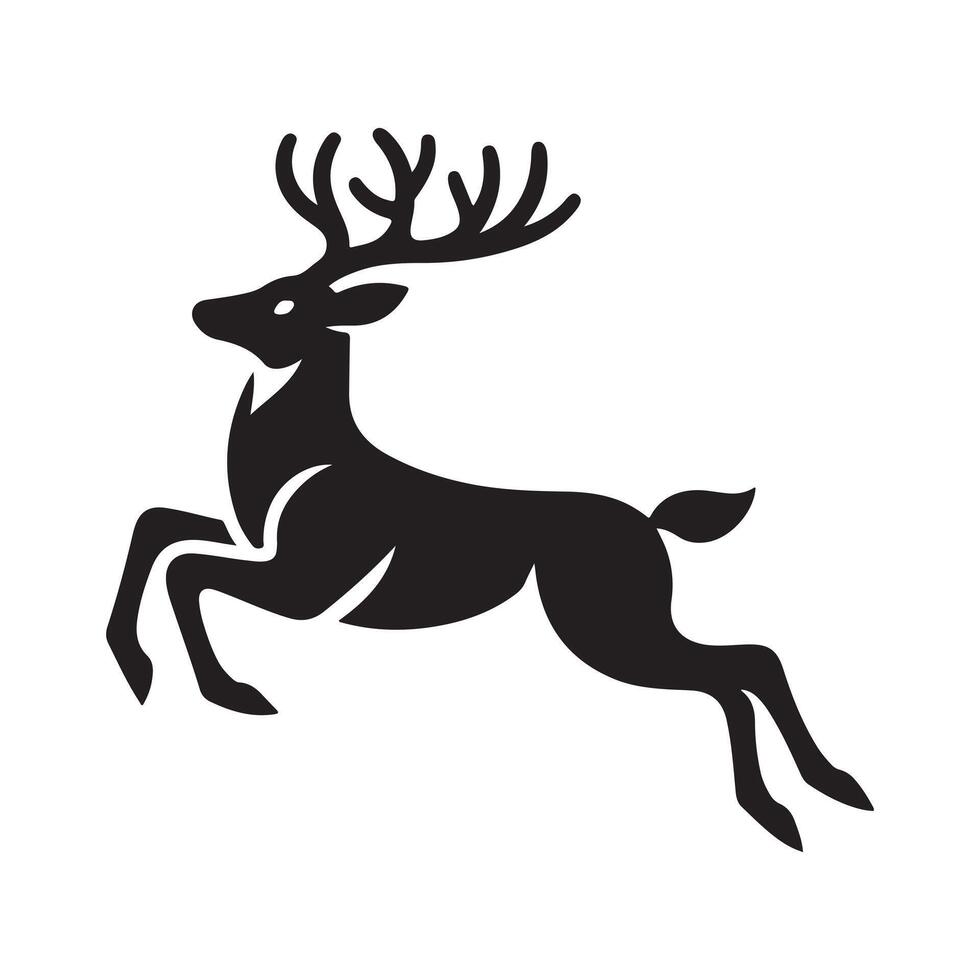 Leaping Deer Silhouette - Grace and Agility in Nature vector