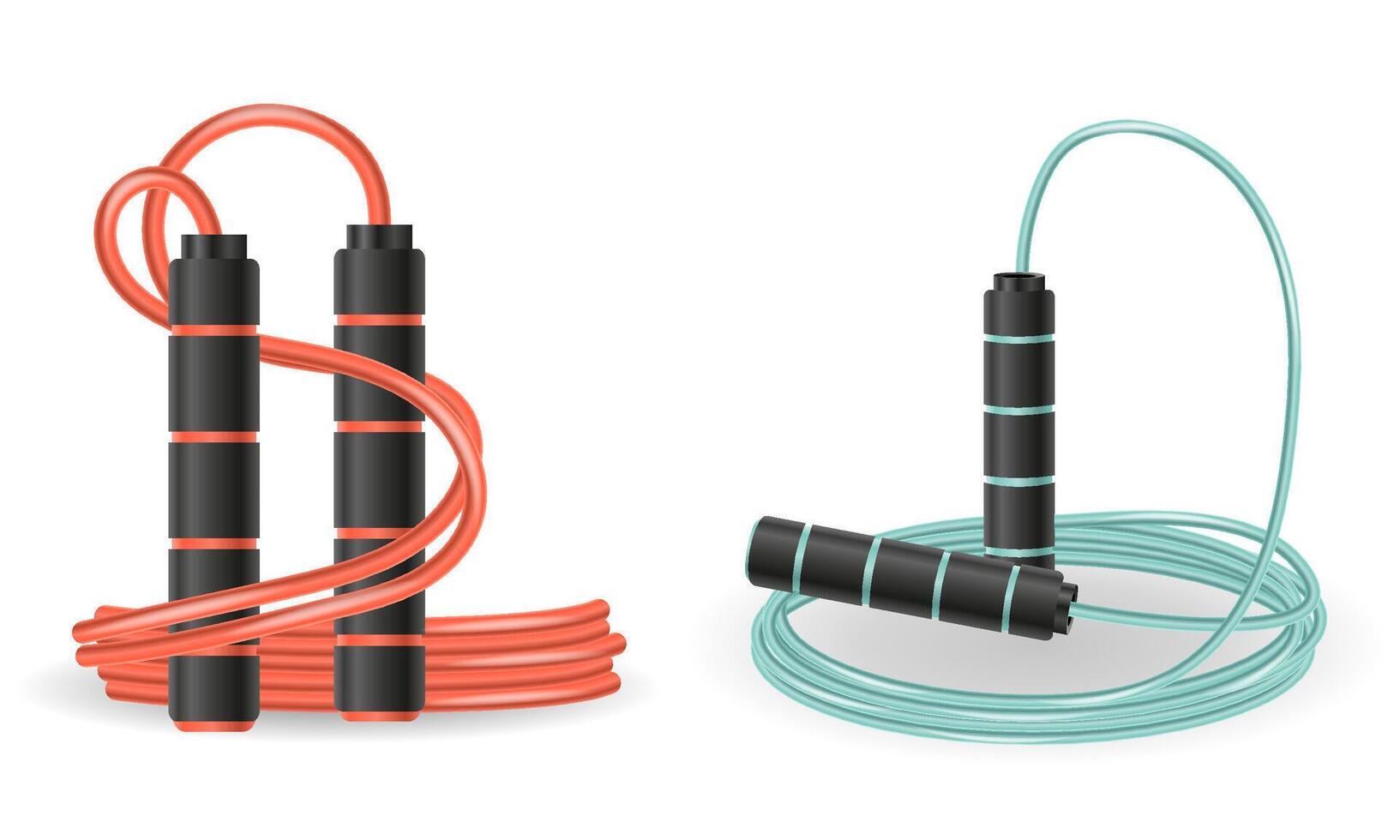 skipping rope sports equipment for fitness cartoon illustration isolated on white background vector