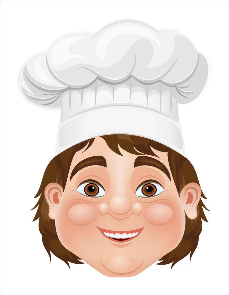 chef man preparing dishes and food in the kitchen illustration isolated on background vector