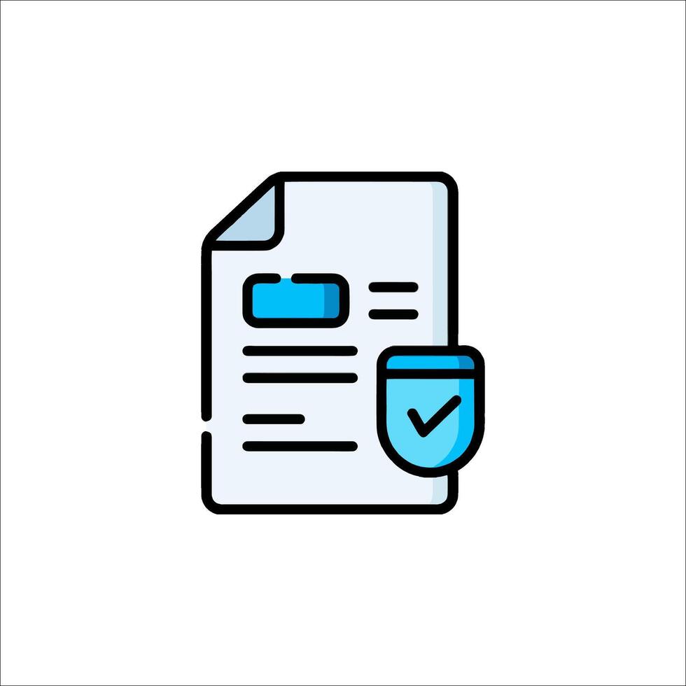 A document with a check mark on it vector