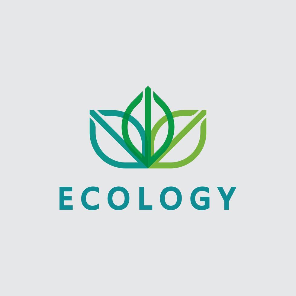 leaf logo design for nature Green leaf logo ecology nature element vector