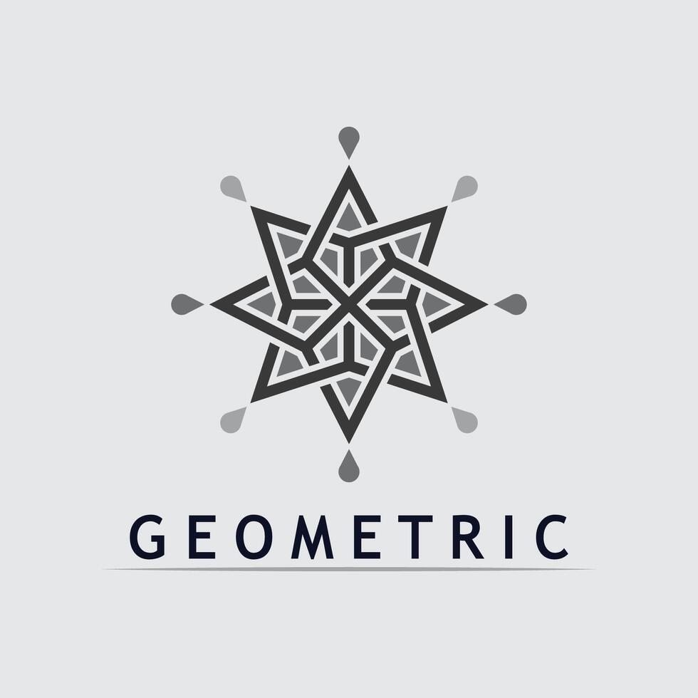 Geometric logo stock icon illustration and business logo stars vector