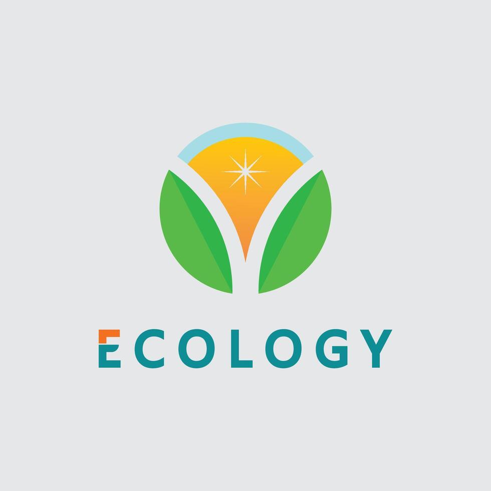 leaf logo design for nature Green leaf logo ecology nature element icon. vector