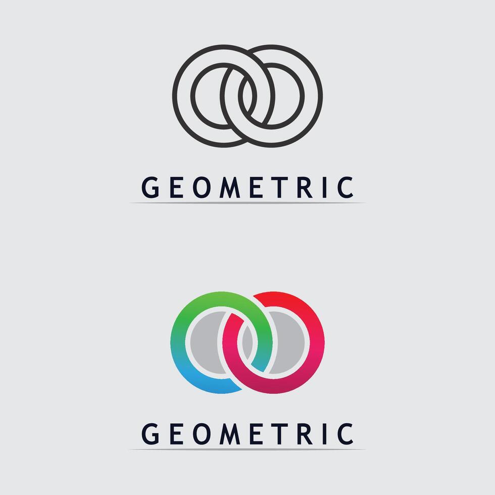 Geometric logo stock icon illustration and business loop logo vector