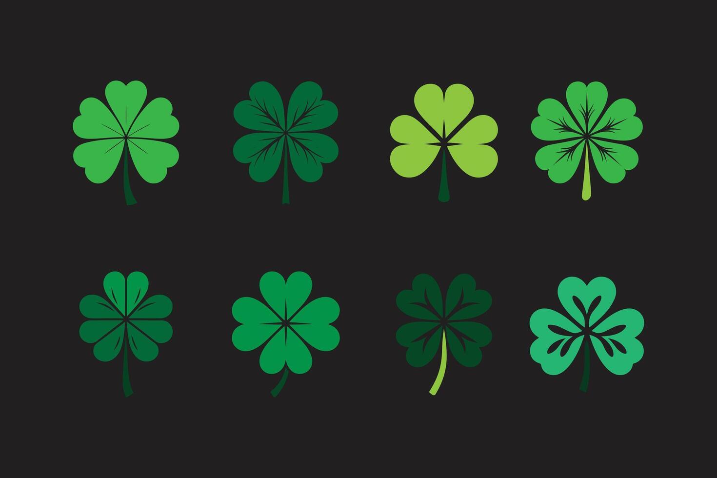 four-leaf clover flower design vector