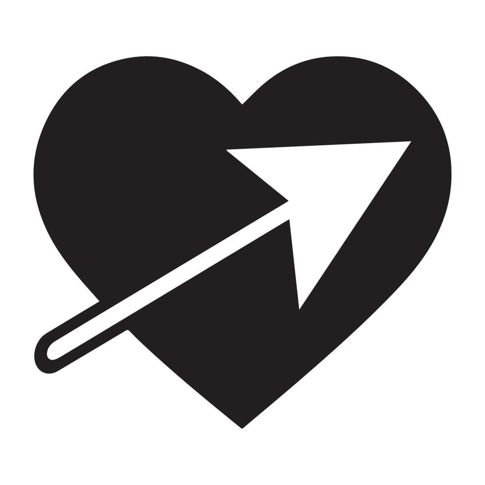 heart arrow icon illustration vector