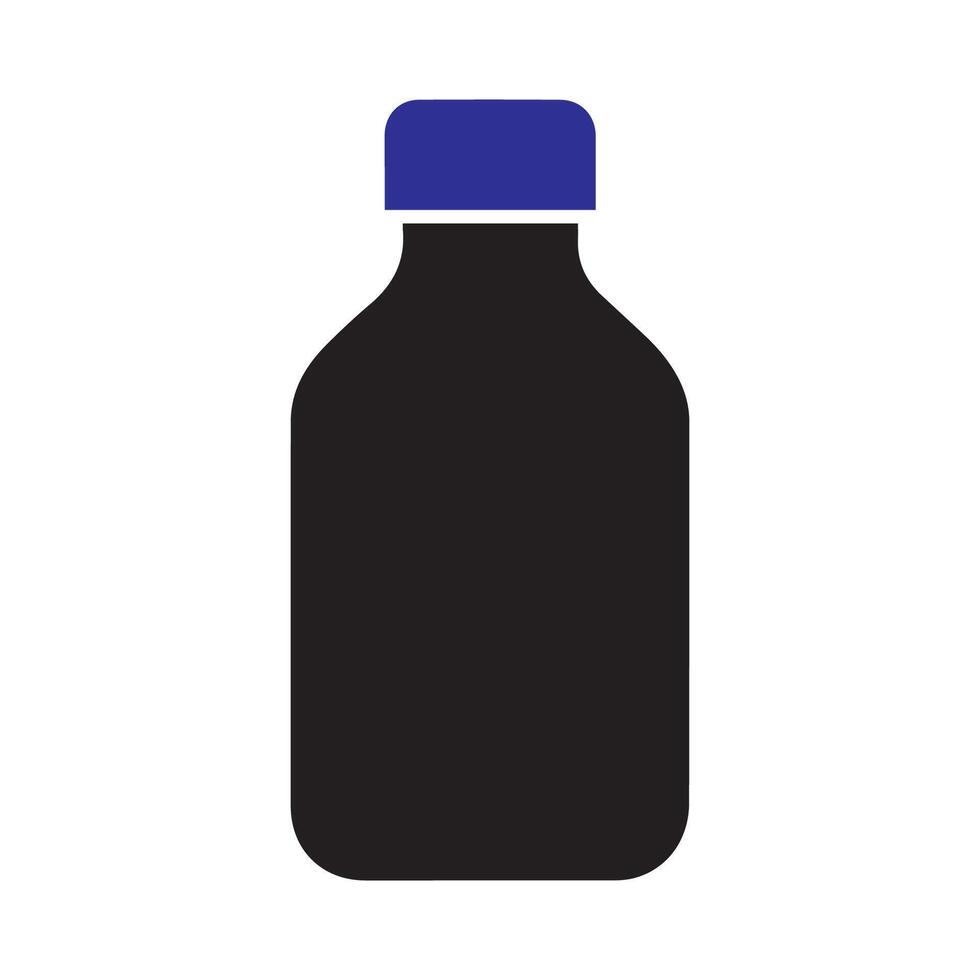 bottle of water is shown on a white background vector