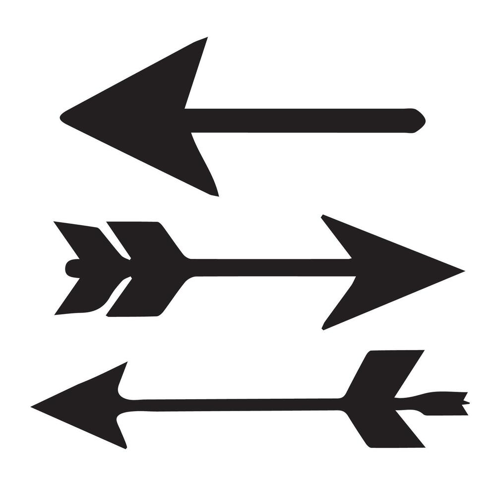 arrows set of three arrows vector