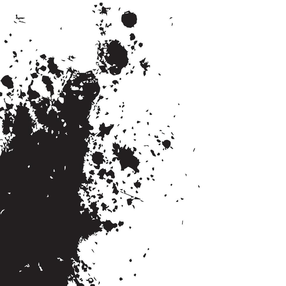 black and white ink splatter on a white background vector
