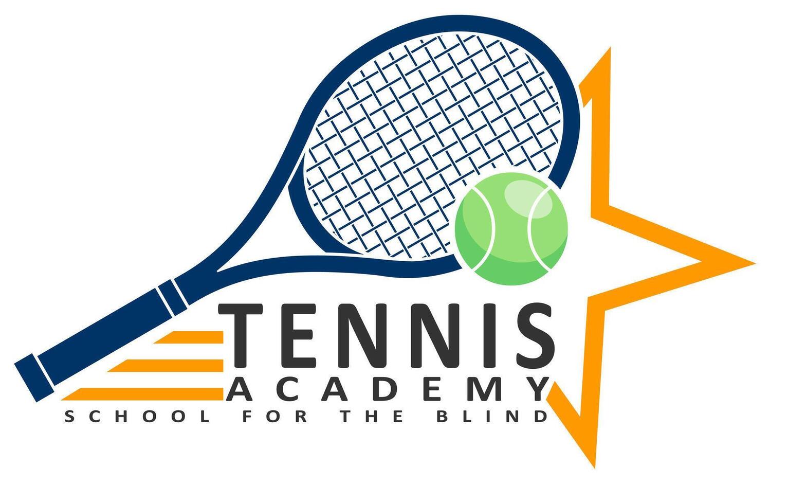 Elegant Tennis Training Academy Logo With Stylish Typography And Dynamic Design vector
