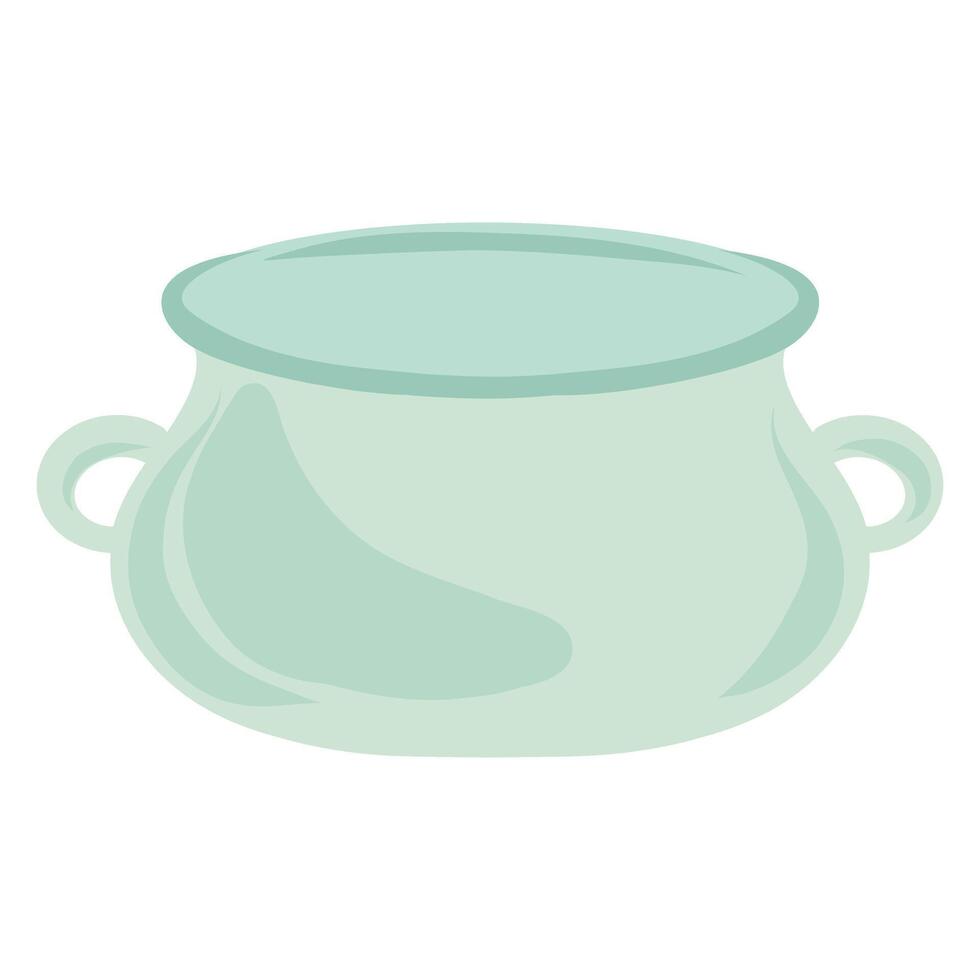 Turquoise Cooking Pot illustration, casserole, saucepan vector