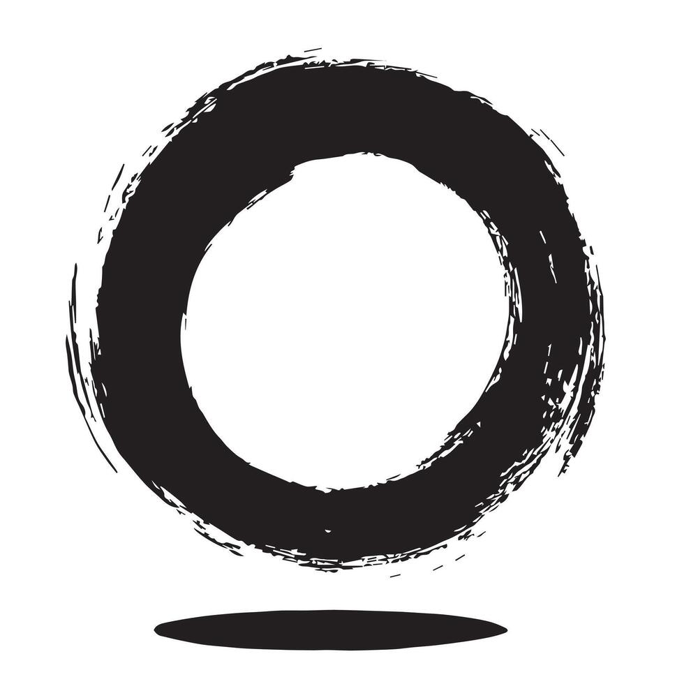 Chaotic Enso Circle Brush vector