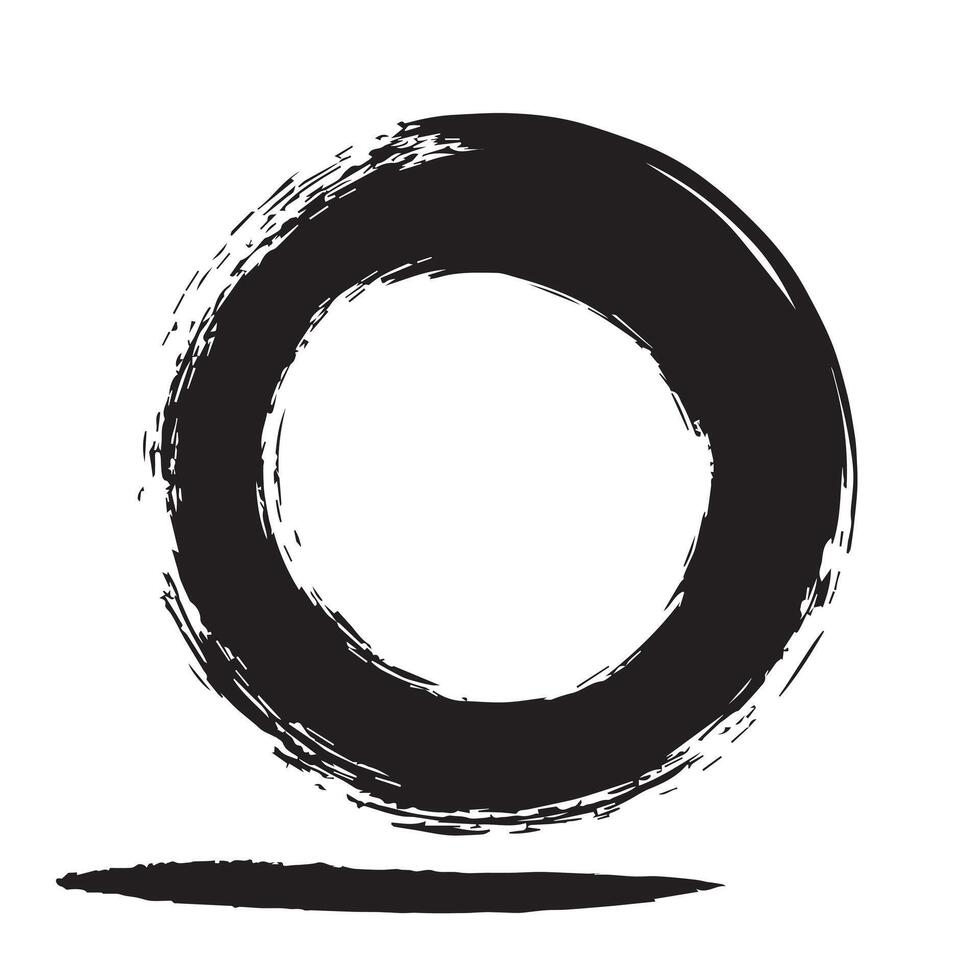 Expressive Zen Circle Art vector