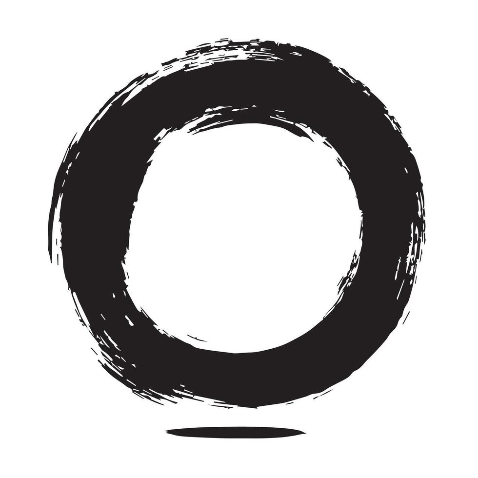 Meditative Zen Circle Brush vector