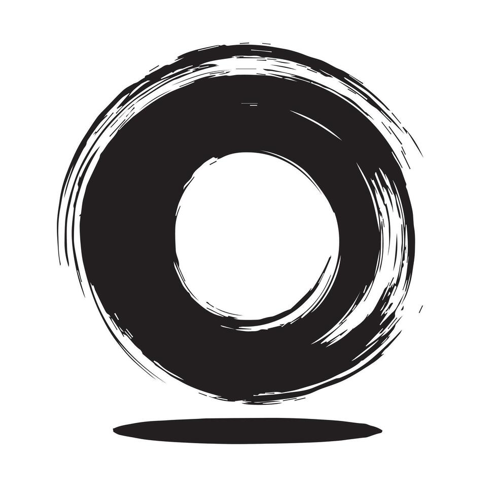 Freeform Enso Brush Stroke vector