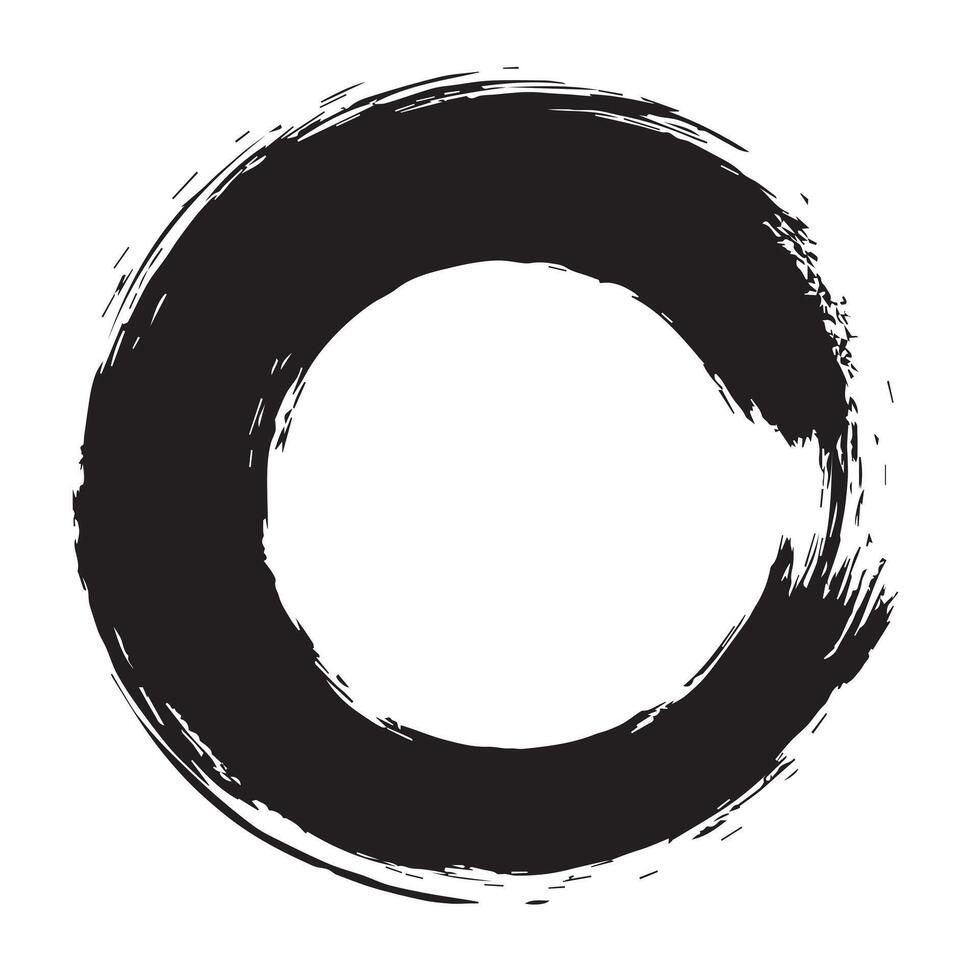 Thick and Bold Enso Circle vector