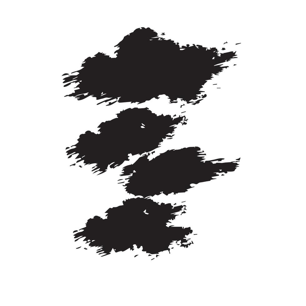 Overcast Grunge Cloud Stroke vector